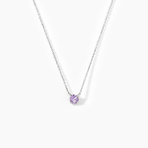 Collier Clair Or Blanc Amethyste - Colliers avec pierres Femme | Marc Orian