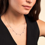 Collier Collie Argent Blanc Oxyde De Zirconium - Colliers avec pierres Femme | Marc Orian