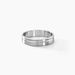 Alliance Abygail Ruban Plat Argent Blanc - Alliances Famille | Marc Orian