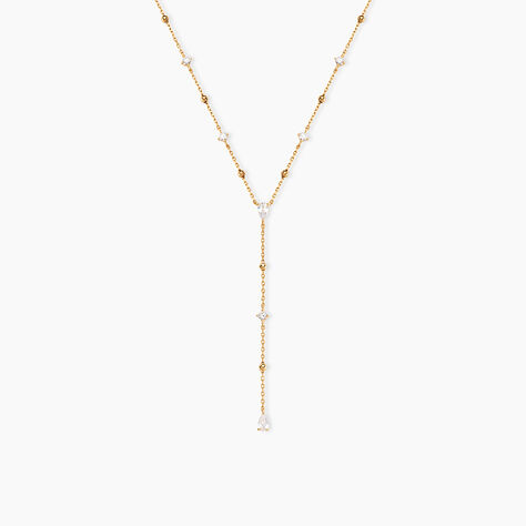 Collier Scintillante Plaqu&eacute; Or Jaune Oxyde De Zirconium - Colliers avec pierres Femme | Marc Orian