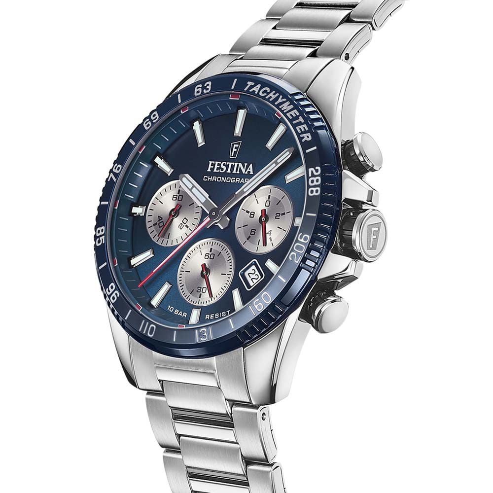 Montre Festina Timeless Chronograph Bleu - Montres étanches Homme | Marc Orian