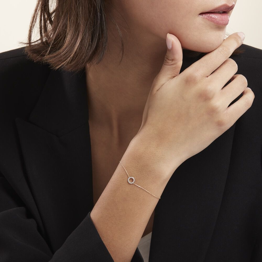 Bracelet Or Jaune Acantha Diamants - Bracelets chaînes Femme | Marc Orian