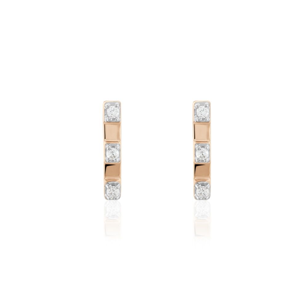 Boucles D'oreilles Puces Argent Rose Donny Oxydes De Zirconium - Puces Femme | Marc Orian