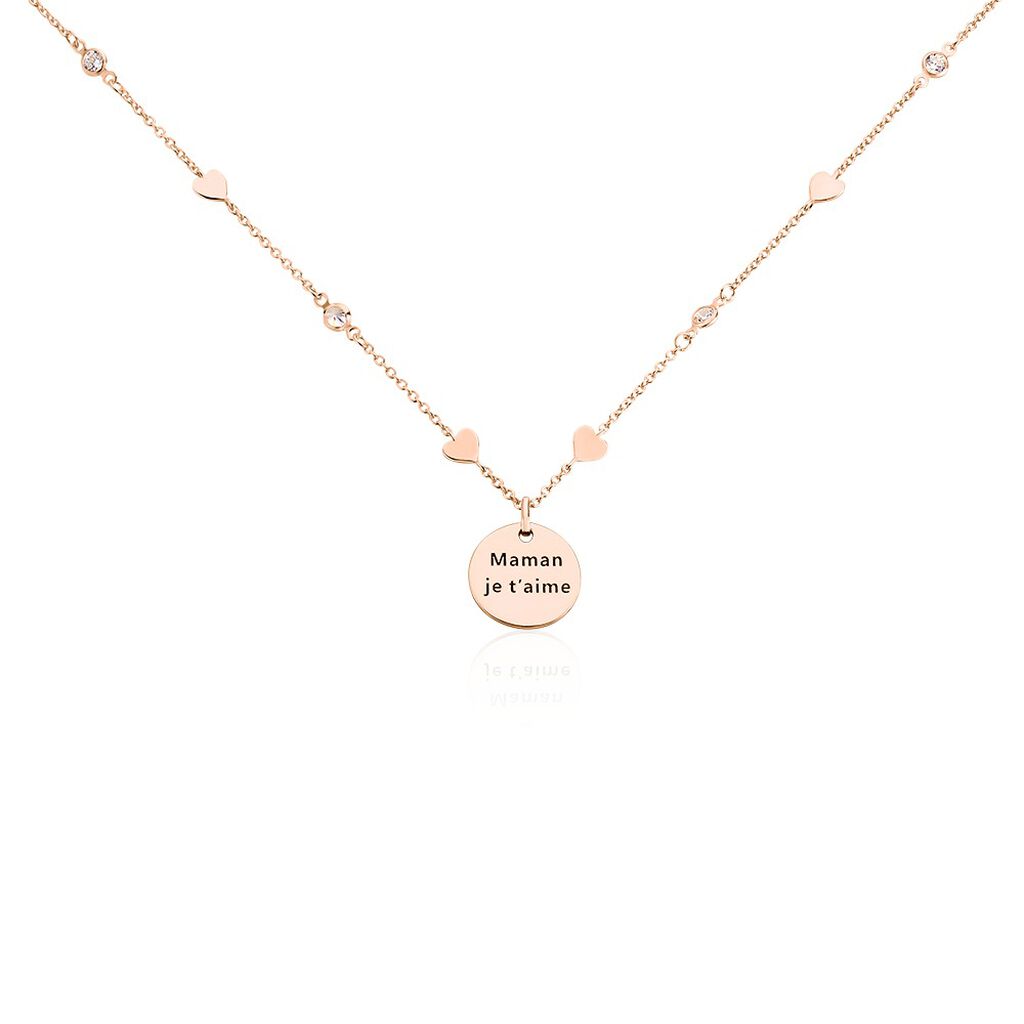 Collier Nueva Argent Rose Oxyde De Zirconium - Colliers avec pierres Femme | Marc Orian