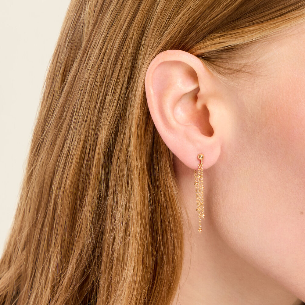 Boucles D'Oreilles Pendantes Juline Plaqu&eacute; Or Jaune - Pendantes Femme | Marc Orian