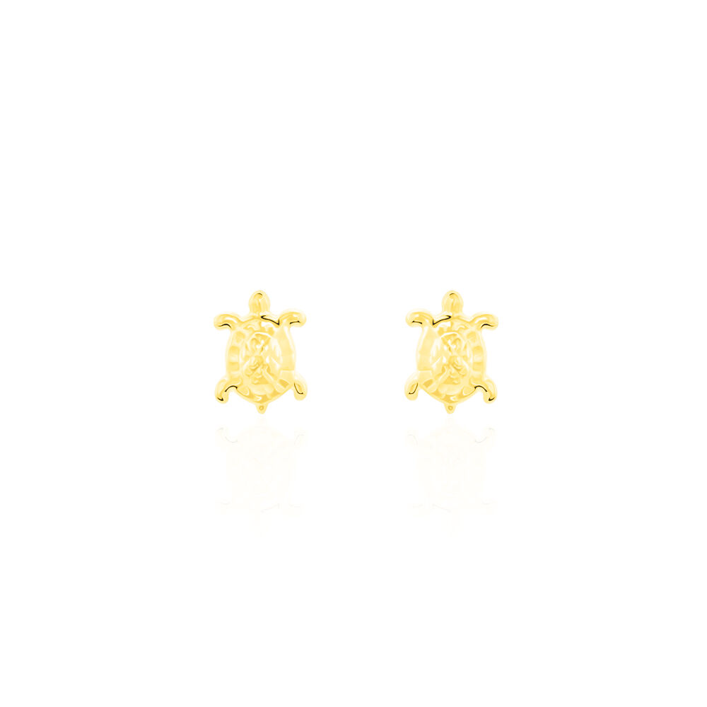 Boucles D'oreilles Puces Almahae Tortue Or Jaune - Puces Femme | Marc Orian