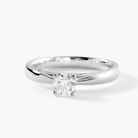 Bague Iris Platine Blanc Diamant - Solitaires Femme | Marc Orian
