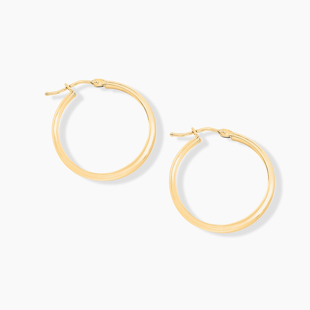 Créoles Shalana Lisses Demi Jonc Or Jaune - Créoles Femme | Marc Orian