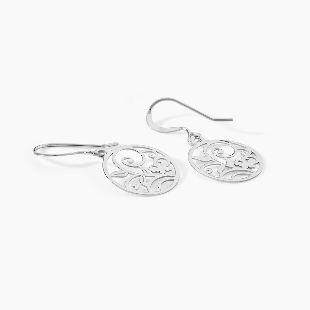 Boucles D'oreilles Pendantes Hita Argent Blanc - Pendantes Femme | Marc Orian