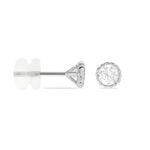 Boucles D'oreilles Puces Kadidia Or Blanc Oxyde De Zirconium - Puces Femme | Marc Orian