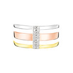 Bague Rainbow Or Tricolore Diamant - Bagues pierres pr&eacute;cieuses Femme | Marc Orian