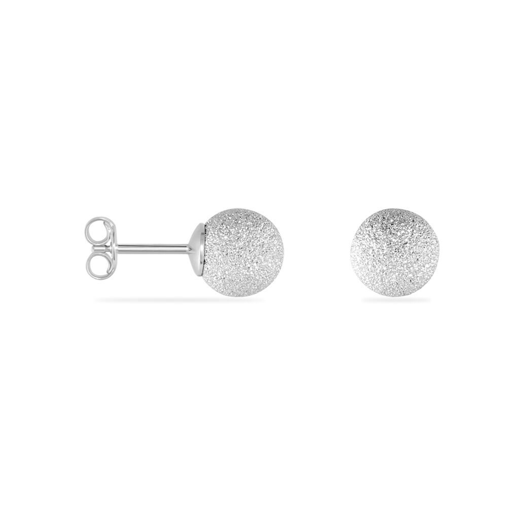 Boucles D'oreilles Puces Ayana Argent Blanc - Puces Femme | Marc Orian