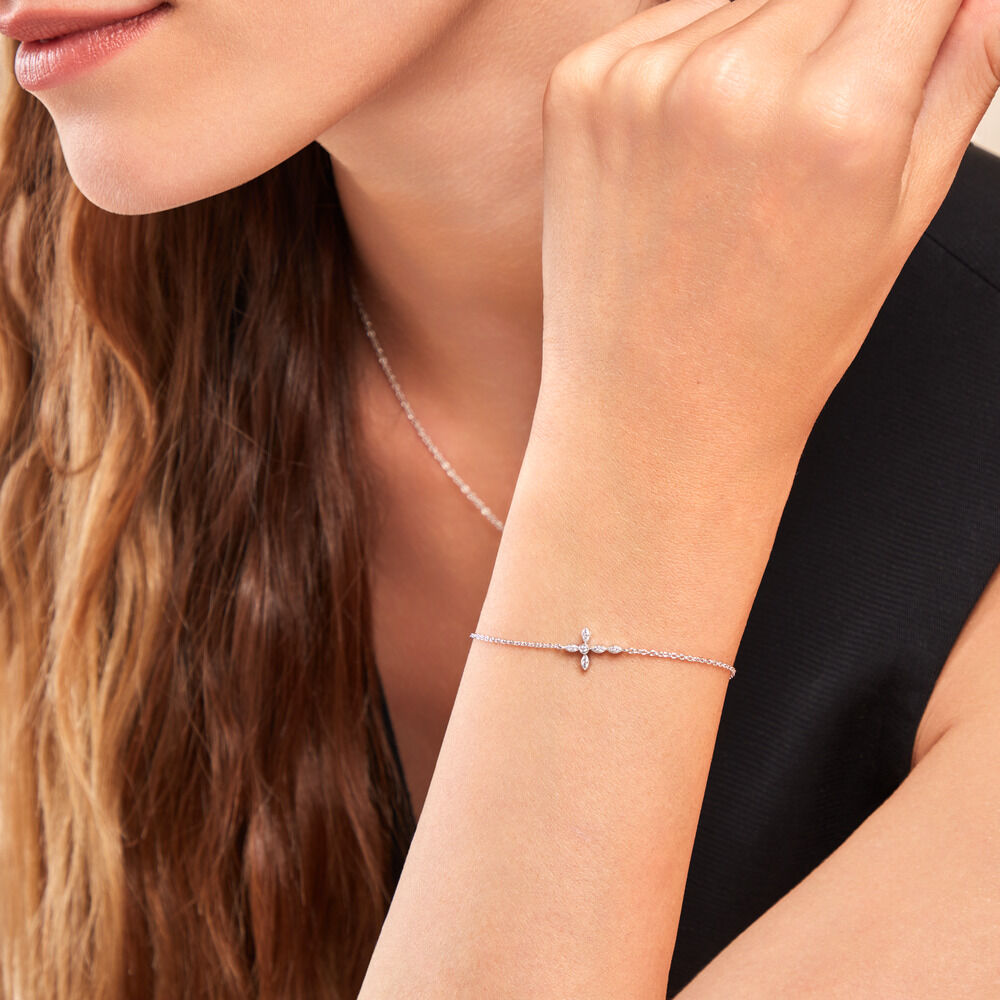 Bracelet Ysalis Argent Blanc Oxyde De Zirconium - Bracelets chaînes Femme | Marc Orian
