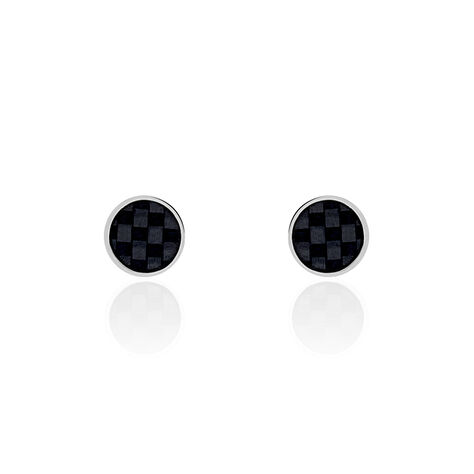 Boucles D'oreilles Puces Phebus Him Classique Acier Blanc - Clous d'oreilles Homme | Marc Orian