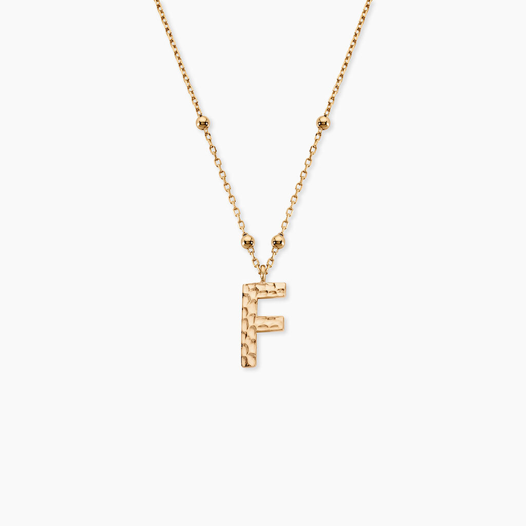 Collier Plaqu&eacute; Or Jaune Lettra - Colliers ete Femme | Marc Orian