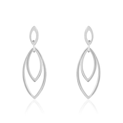Boucles D'oreilles Pendantes Toupie Argent Blanc - Pendantes Femme | Marc Orian