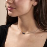 Bracelet Argent Lamier Email Bleu - Colliers fantaisie Femme | Marc Orian