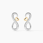 Boucles D'oreilles Puces Phedra Or Jaune Argent Blanc - Puces Femme | Marc Orian