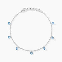 Bracelet Collie Argent Blanc Oxyde De Zirconium