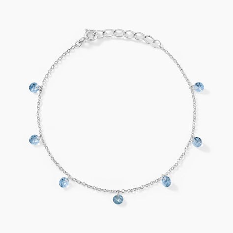 Bracelet Collie Argent Blanc Oxyde De Zirconium - Bracelets chaînes Femme | Marc Orian