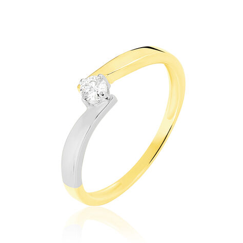 Bague Solitaire Francienne Or Bicolore Diamant - Parures de mariage Femme | Marc Orian