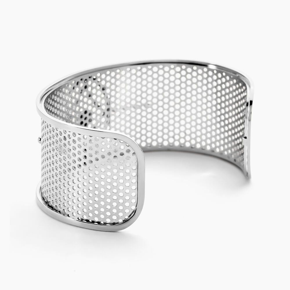Bracelet Jonc Audreanne Acier Blanc Pierre De Synthese - Bracelets joncs Femme | Marc Orian