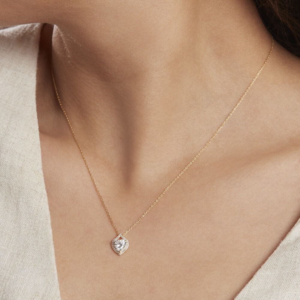 Collier Verounia Or Jaune Oxyde De Zirconium - Colliers avec pierres Femme | Marc Orian