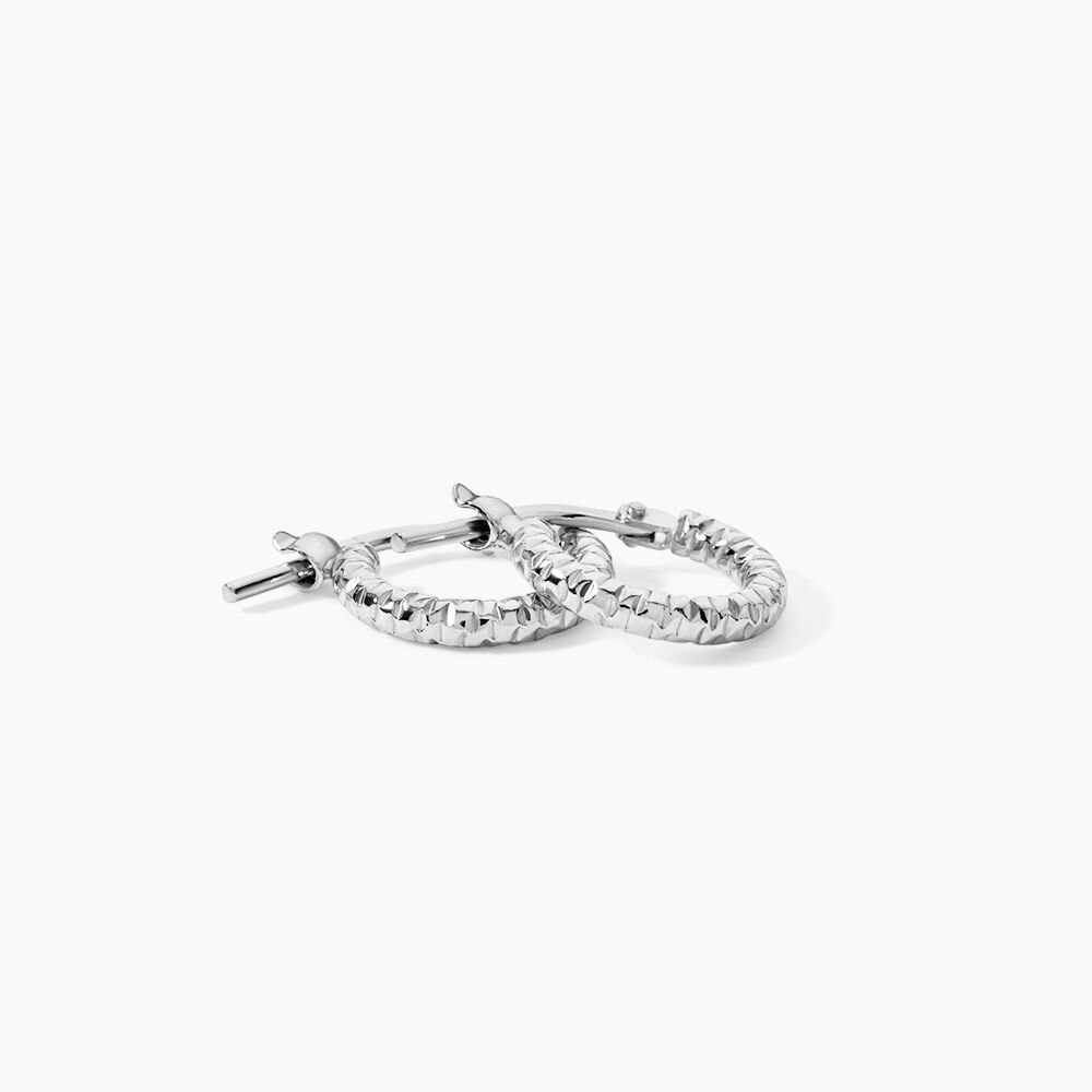 Cr&eacute;oles Djulia Argent Blanc - Cr&eacute;oles Femme | Marc Orian