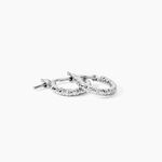 Cr&eacute;oles Djulia Argent Blanc - Cr&eacute;oles Femme | Marc Orian