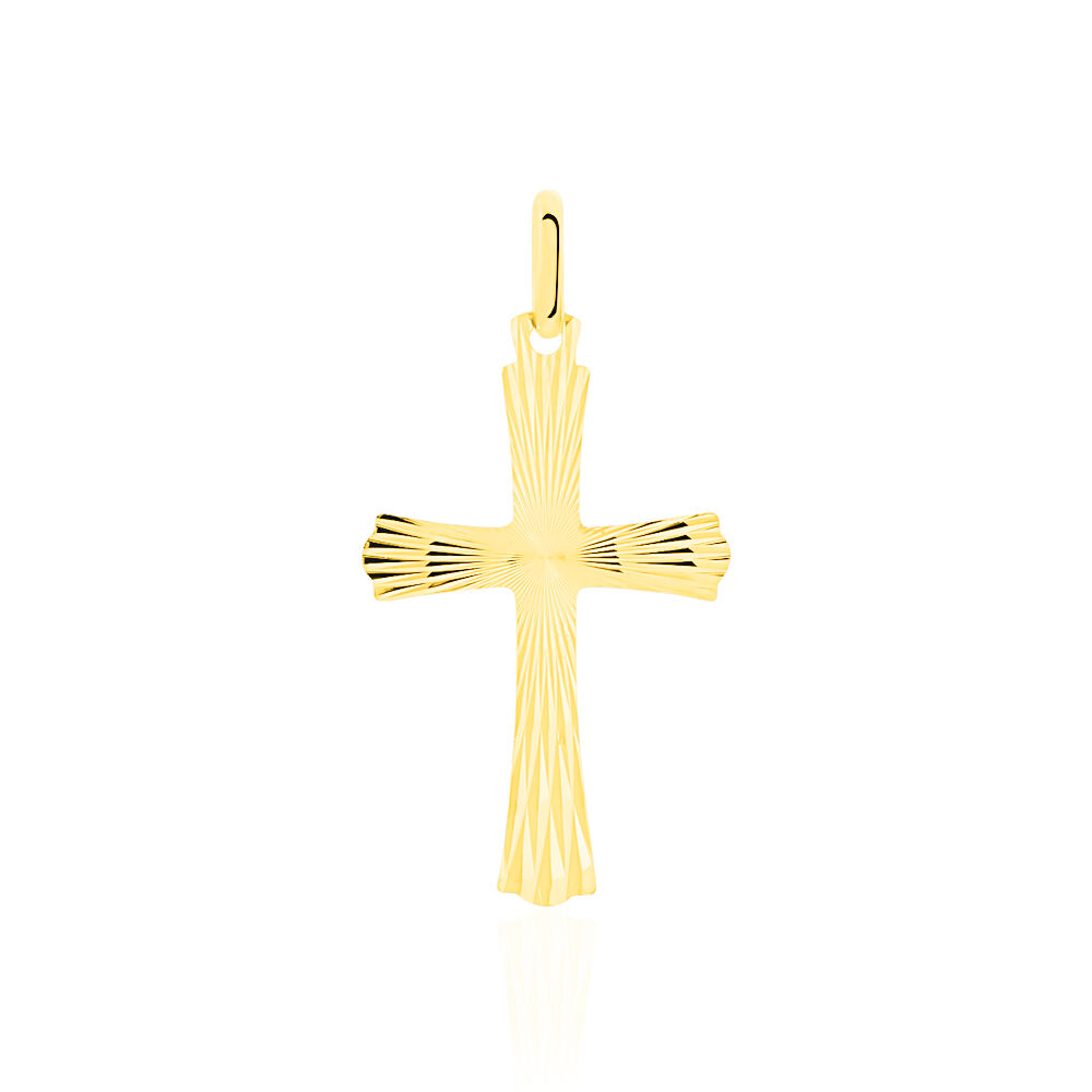 Pendentif Benny Croix Ciselee Or Jaune - Pendentifs Famille | Marc Orian