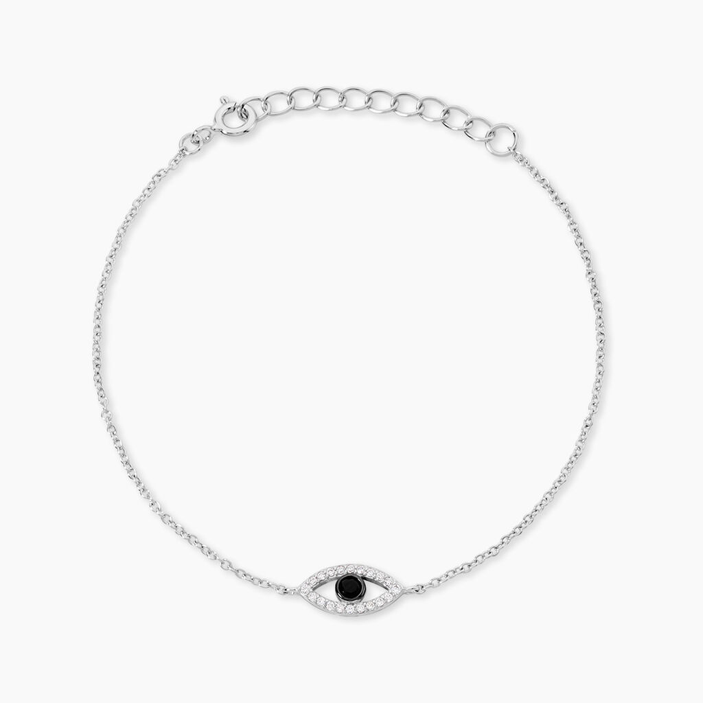 Bracelet Argent Blanc Shemsi Oxyde De Zirconium - Bracelets fantaisie Femme | Marc Orian