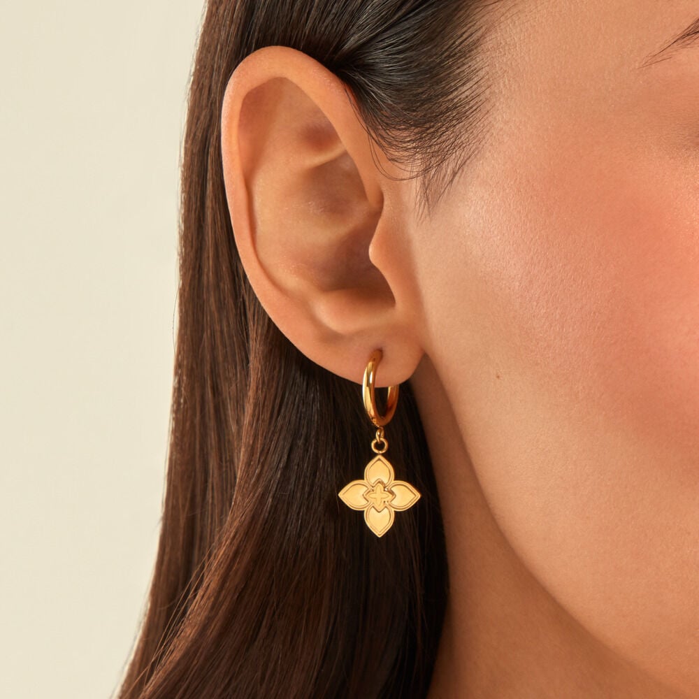 Cr&eacute;oles Mirena Acier Jaune - Boucles d'oreilles pampille Femme | Marc Orian