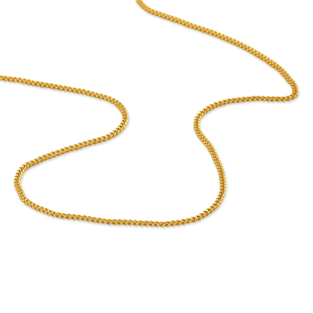 Cha&icirc;ne Ixia Maille Gourmette Diamantee Or Jaune - Chaines Femme | Marc Orian