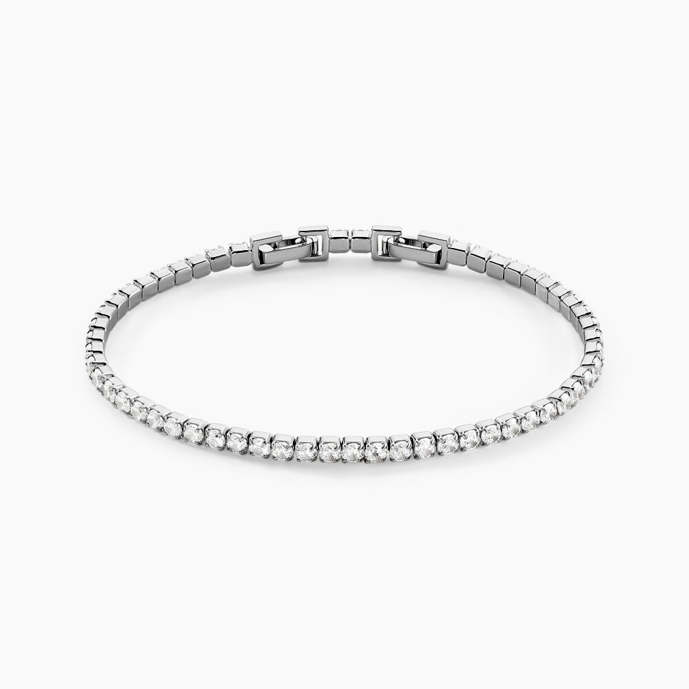 Bracelet Lou-anne Argent Blanc Oxyde De Zirconium Blanc - Bracelets cha&icirc;nes Femme | Marc Orian
