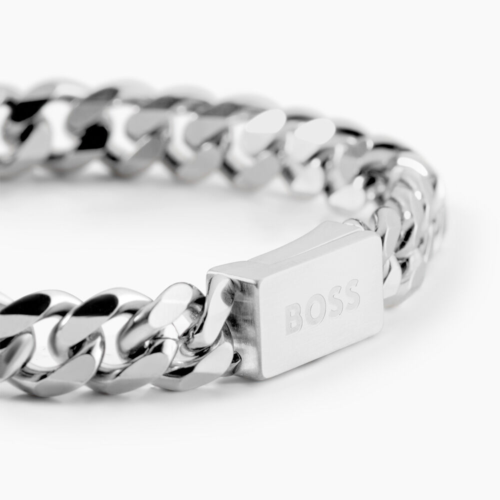 Bracelet Boss Chain Link Acier Blanc - Bracelets cha&icirc;nes Homme | Marc Orian