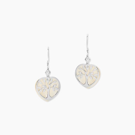 Boucles D'oreilles Pendantes Argent Blanc Vitto Nacres - Pendantes Femme | Marc Orian