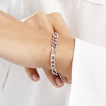 Bracelet Cameo Alternee 1/3 Or Blanc - Bracelets mailles Homme | Marc Orian