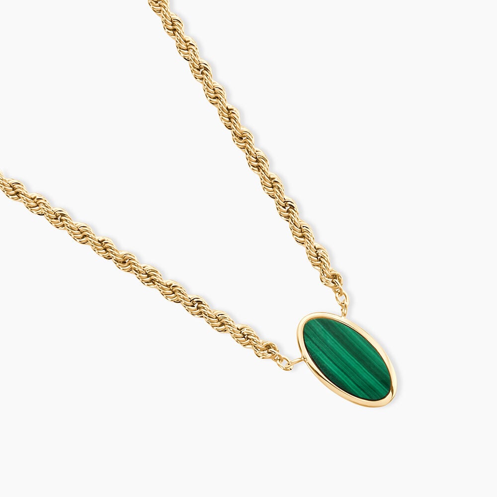Collier Jerry Or Jaune Malachite - Colliers avec pierres Femme | Marc Orian