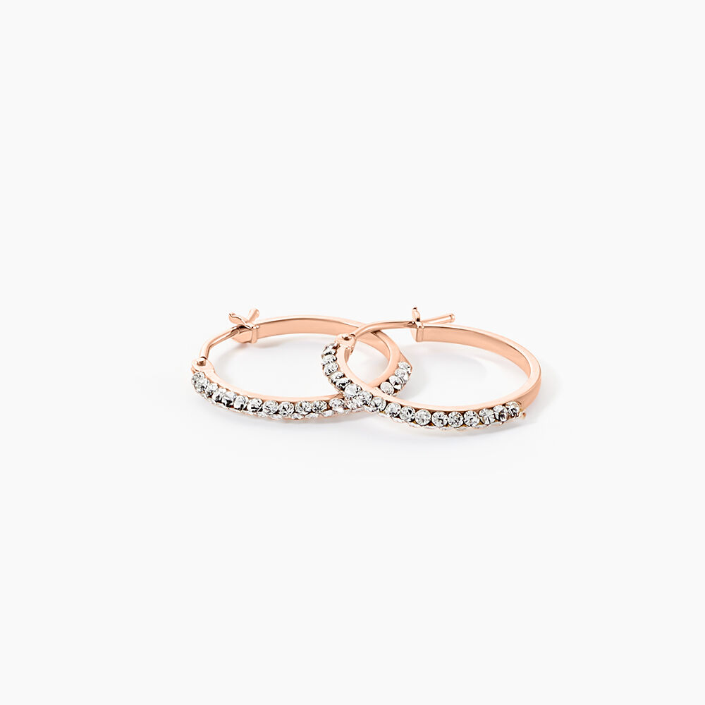 Cr&eacute;oles Sandrine Or Rose Strass - Cr&eacute;oles Femme | Marc Orian