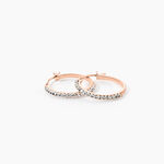 Cr&eacute;oles Sandrine Or Rose Strass - Cr&eacute;oles Femme | Marc Orian