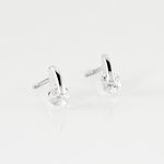 Boucles D'oreilles Pendantes Vera Argent Blanc Oxyde De Zirconium - Puces Femme | Marc Orian