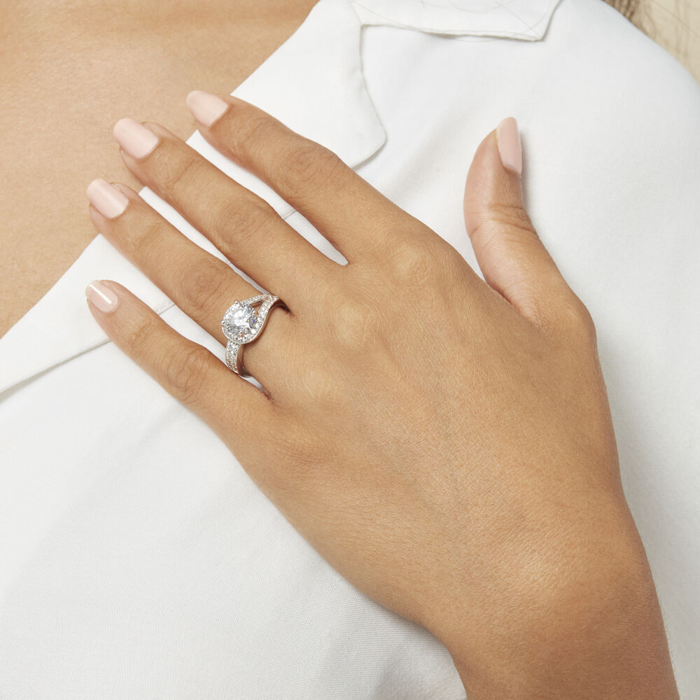 Bague Melisse Argent Blanc Oxyde De Zirconium - Solitaires Femme | Marc Orian