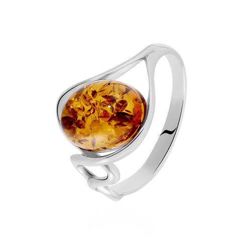 Bague Titziana Argent Blanc Ambre - Bagues vintage Femme | Marc Orian