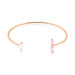 Bracelet Jonc Elauna Argent Rose Oxyde De Zirconium - Bracelets joncs Femme | Marc Orian