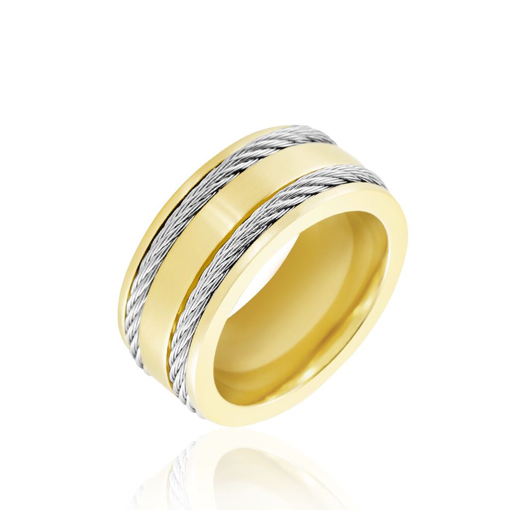 Bague Andro Acier Bicolore - Bijoux fantaisie Homme | Marc Orian