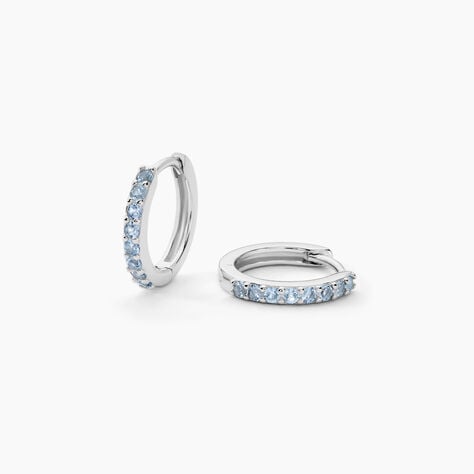 Créoles Rio Argent Blanc Oxyde De Zirconium - Créoles Femme | Marc Orian
