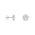 Boucles D'oreilles Puces Kanani Argent Blanc Perle De Culture - Puces Femme | Marc Orian