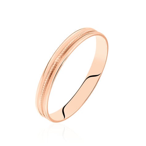 Alliance Effet Perle Ruban Plat Or Rose - Alliances duo Famille | Marc Orian