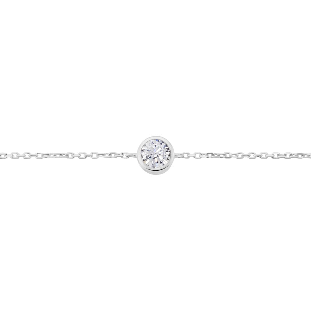 Bracelet Abha Argent Blanc Oxyde De Zirconium - Bracelets chaînes Femme | Marc Orian