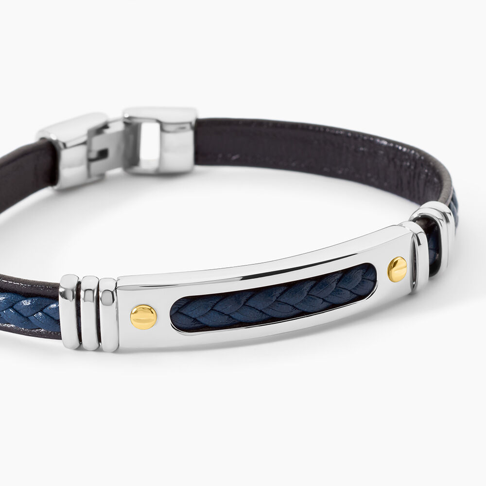 Bracelet Jourdan Cuir Bleu - Bracelets cuir Homme | Marc Orian